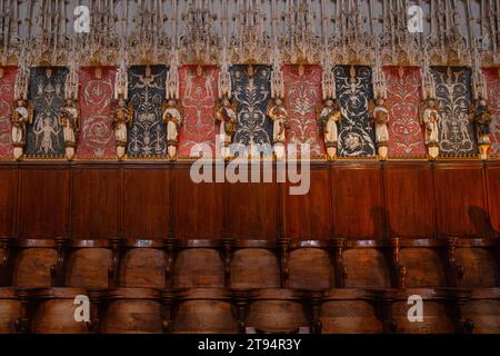 Statue und Skulptur in der Kathedrale von Sainte Cecile in der Stadt Albi in Frankreich Stockfoto