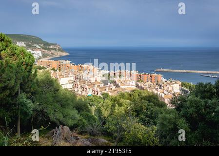 Häuser in der Gemeinde Sesimbra, Bezirk Setubal in Portugal Stockfoto