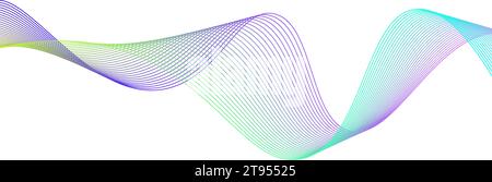 Farbenfrohe Bewegungsschallwelle. Abstrakter Hintergrund. Vektordarstellung Stock Vektor