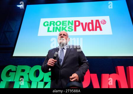 AMSTERDAM - Frans Timmermans am Ergebnisabend von GroenLinks/PvdA für die Wahlen zum Repräsentantenhaus. ANP PHIL NIJHUIS niederlande raus - belgien raus Stockfoto