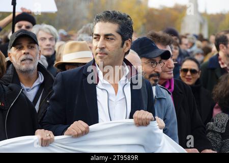 Paris, Frankreich. 19. November 2023, Stille marsch für den Frieden im Nahen Osten in Paris, Frankreich Stockfoto