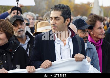 Paris, Frankreich. 19. November 2023, Stille marsch für den Frieden im Nahen Osten in Paris, Frankreich Stockfoto