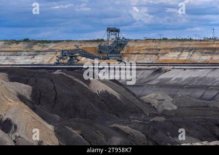 Steinkohlebergbau Welzow-Sued der Lausitz Energie Bergbau AG (LEAG), Deutschland, Sachsen, Niederlausitz, Welzow Stockfoto