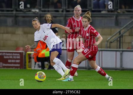 London, Großbritannien. November 2023. London, England, 22. November 2023: Ria Percival (12 Tottenham Hotspur) kommt beim FA Women's League Cup Spiel zwischen Tottenham Hotspur und Bristol City an der Brisbane Road in London (Alexander Canillas/SPP). /Alamy Live News Stockfoto