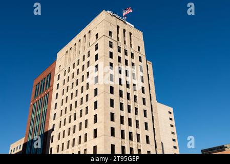 Lansing, Michigan - USA - 13. November 2023: Gebäude in der Innenstadt von Lansing, Michigan, USA. Stockfoto