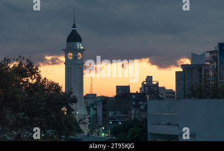 Uhrenturm in der Stadt rosario Stockfoto