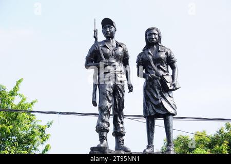 TRIP (Tentara Republik Indonesien Pelajar) Denkmal in Blitar. REISE bedeutet Studentenarmee der indonesischen republik Stockfoto