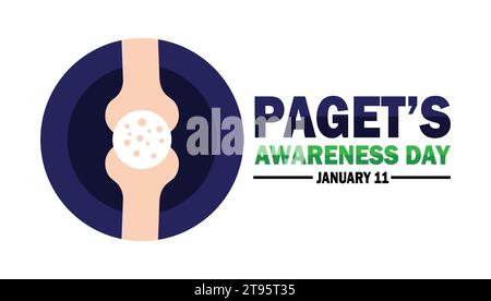 Paget's Awareness Day. Vektorabbildung. Januar: Geeignet für Grußkarten, Poster und Banner. Stock Vektor