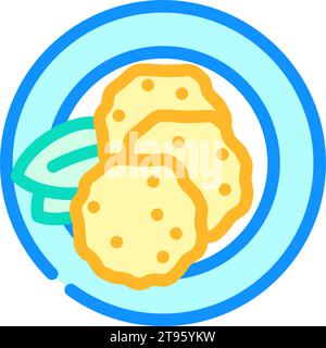 Foie Gras französische Küche Farbe Symbol Vektor Illustration Stock Vektor