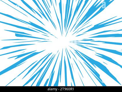 Blauer weißer Grunge-Stern-Strahlen abstrakter Hintergrund. Vektordesign Stock Vektor