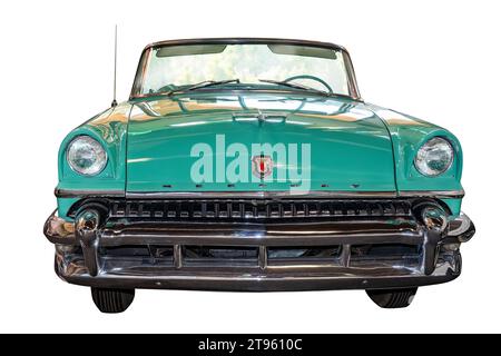 Escondido, CA - 10-30-2023: Mercury Montclair Cabriolet, 1955, eine längere, niedrigere und breitere Version des 1954er Designs Stockfoto