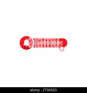 Icon-Logo-Design Abonnieren. Glockensymbol Stock Vektor