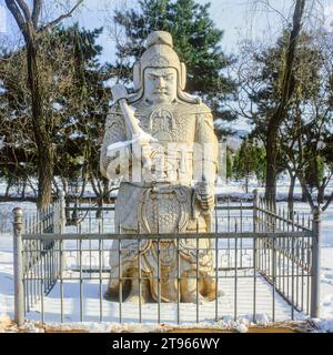 China, Peking: Umgebung: Statue, Ming-Gräber (Ming Shisan Ling), Allee der Steinstatuen (Sui Xiang Sheng Dao) Stockfoto