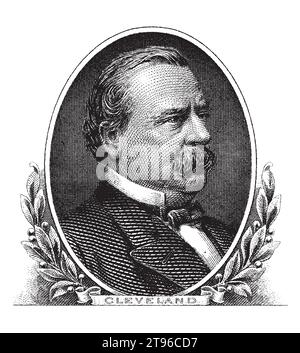 Vektor-Illustration von Grover Cleveland, dem 22. Und 24. Präsidenten der Vereinigten Staaten Stock Vektor