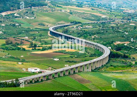 Europäische Route E933 - Sizilien - Italien Stockfoto