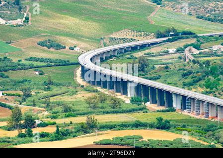 Europäische Route E933 - Sizilien - Italien Stockfoto