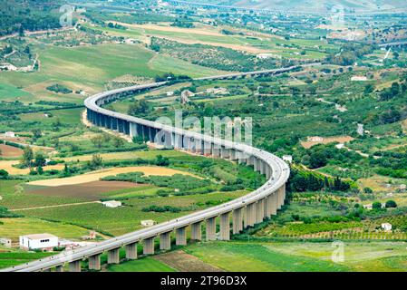 Europäische Route E933 - Sizilien - Italien Stockfoto