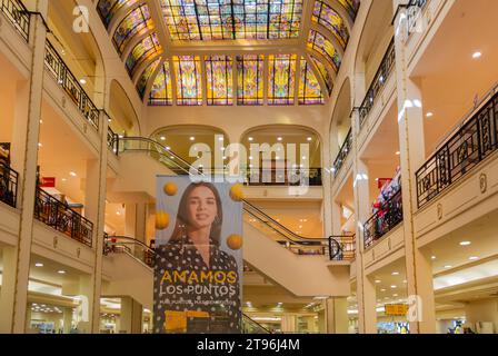 Mexiko-Stadt, CDMX, Mexiko, El Palacio de Hierro Centro oder Navidad totalmente palacio ist ein Kaufhaus, nur redaktionell. Stockfoto