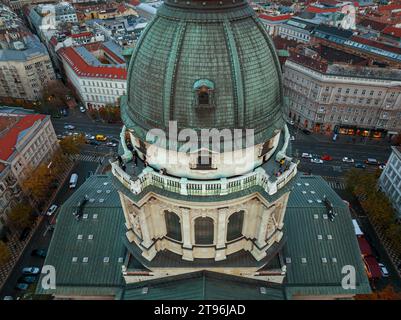 Aussichtsterrasse oder Aussichtsplattform der St. Stephan Basilika budapest, Ungarn. Einer der besten Aussichtspunkte der Hauptstadt. Stockfoto