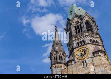 Die Kaiser Wilhelm Gedachtniskirche in Berlin. Stockfoto