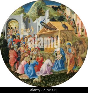 FRA Angelico, Filippo Lippi, The Adoration of the Magi, 1450 circa; Tempera auf Holztafel; National Gallery of Art, Washington DC, USA Stockfoto