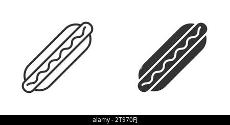 Hotdog-Symbol. Einfaches Design. Vektorabbildung Stock Vektor