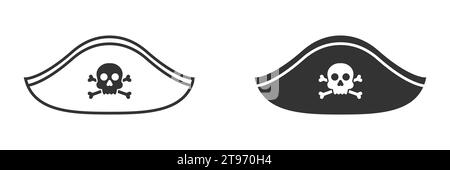 Piratenhut-Symbol. Vektorabbildung Stock Vektor