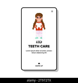 Hygiene-Kinderzahnpflege-Vektor Stock Vektor