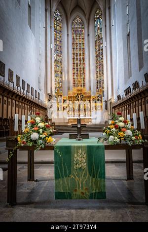 Rothenburg ob der Tauber, Region Franken, Bundesland Bayern St-Jakobs-Kirche mit Riemenschneider Blutaltar - 23.11.2023 Bayern *** Rothenburg ob der Tauber, Region Franken, Bayern St. Jacobs Church with Riemenschneider Blood altar 23 11 2023 Bavaria Credit: Imago/Alamy Live News Stockfoto