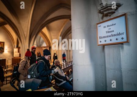 Rothenburg ob der Tauber, Region Franken, Bundesland Bayern St-Jakobs-Kirche mit Riemenschneider Blutaltar - 23.11.2023 Bayern *** Rothenburg ob der Tauber, Region Franken, Bayern St. Jacobs Church with Riemenschneider Blood altar 23 11 2023 Bavaria Credit: Imago/Alamy Live News Stockfoto