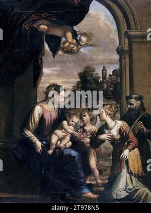 Madonna und Kind mit St. Katharina und Franz 1610-12 von Francesco Brizio Stockfoto