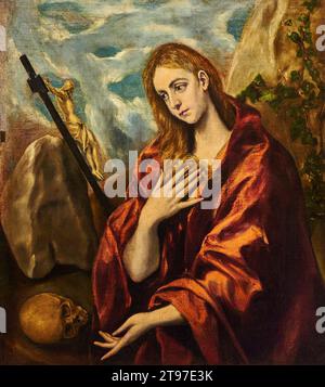 Maddalena penitente - olio su tela - El Greco - 1590 - Barcellona, Museu Cau Ferrat, Sitges Stockfoto