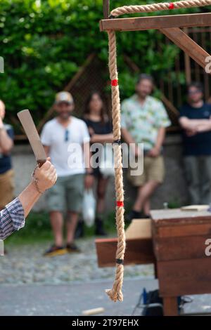 27.05.2023 - Italien, Lombardei, Romano di Lombardia, Broken Blades Italia ASD Show Stockfoto