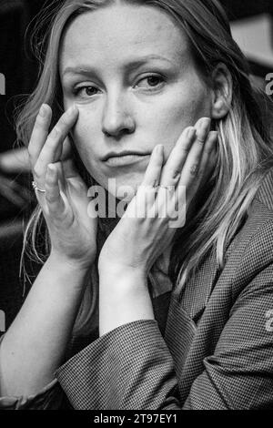 Brüssel, Belgien November 2023. Vooruit's Melissa Depraetere, Bild auf einer Plenartagung der Kammer im Bundesparlament in Brüssel am Donnerstag, den 23. November 2023. BELGA FOTO JASPER JACOBS Credit: Belga News Agency/Alamy Live News Stockfoto