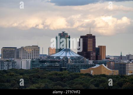 Deutschland, Berlin, Potsdamer Platz von der Siegessäule aus gesehen Stockfoto