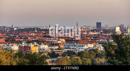 Deutschland, Bayern, München, Panoramablick auf das Wohnviertel Stockfoto
