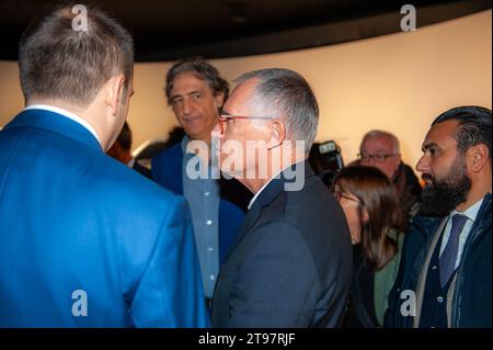 Turin (Italien) 23/2023 Carlos Tavares, CEO von Stellantis, Besuch der Ausstellung „Drive Different“ im nationalen Automobilmuseum in Turin Stockfoto