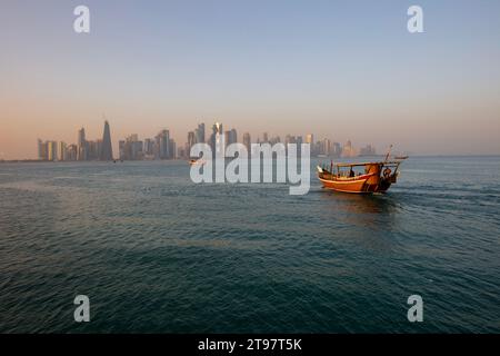 Neue Skyline von Doha 08-11-2023 Doha Katar Stockfoto