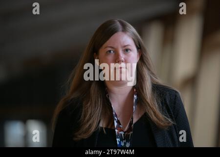 Edinburgh Schottland, Vereinigtes Königreich 23. November 2023. Gillian Mackay MSP im schottischen Parlament. Credit sst/alamy Live News Stockfoto