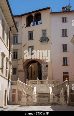 Historische Gebäude von Spoleto, Provinz Perugia, Umbrien, Italien Stockfoto