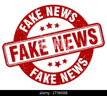 Fake News Stempel. Fake News Zeichen. Runde Grunge Label Stock Vektor