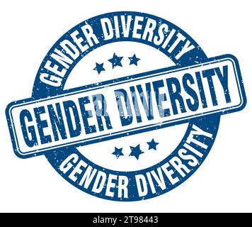 Gender Diversity Stempel. Gender Diversity Zeichen. Rundes Grunge Label Stock Vektor