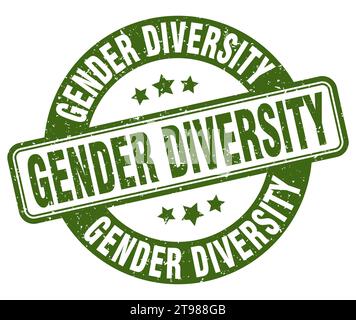 Gender Diversity Stempel. Gender Diversity Zeichen. Rundes Grunge Label Stock Vektor