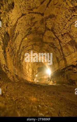 Lavatunnel auf der Insel Santa Cruz im Galapagos-Archipel, Ecuador Stockfoto