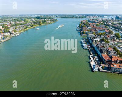 Aus der Luft aus der Stadt Dordrecht in den Niederlanden Stockfoto