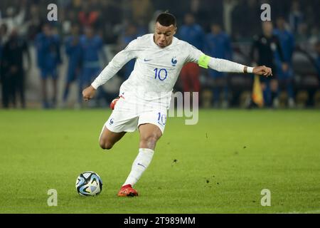 Kylian Mbappe aus Frankreich während der UEFA Euro 2024, Qualifikation, Gruppe B Fußball Spiel zwischen Griechenland und Frankreich am 21. November 2023 in der OPAP Arena in Athen, Griechenland Stockfoto