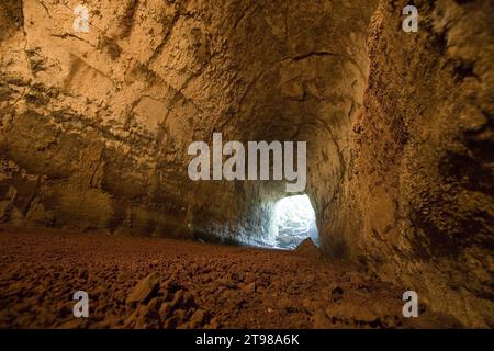 Lavatunnel auf der Insel Santa Cruz im Galapagos-Archipel, Ecuador Stockfoto