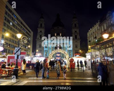 Fashion Street, Weihnachtslichter, Budapest, Ungarn, Magyarország, Europa Stockfoto