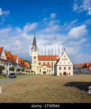 St. Egidius Basilika in Bardejov, UNESCO-Weltkulturerbe, Slowakei Stockfoto