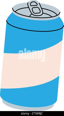 Bierdose. Bier-Pub-Produkt. Brauprozess, Brauereifabrikproduktion. Vektorabbildung. Stock Vektor